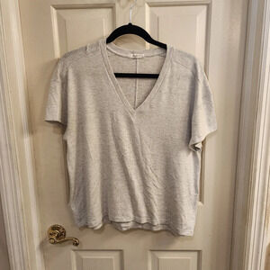 Rag & bone short sleeve sweater shirt size lg cream